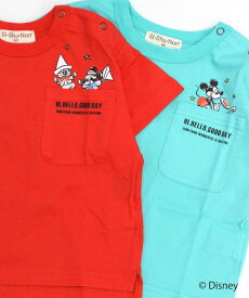 ※今なら20%OFFセール※【2024春夏】＜SiShuNon＞×＜Disney＞　＜ディズニー＞ポケTシャツ（80～120cm）