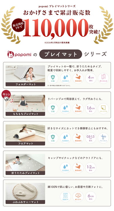 楽天市場】＼ストアP10倍／ 抗菌 プレイマット ベビー もちもち ベビー 