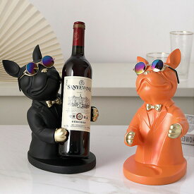 洋風犬ワインラック ワイン台 ワイン棚装飾品 工芸品 客間 玄関 犬置物 引っ越し　贈り物