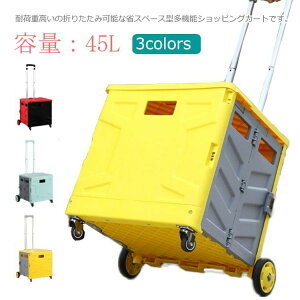 キャリーカート ショッピングカート 椅子付き 高齢者用 キャリーカート 45L 横押し 大容量 4輪 折りたたみ 軽量 買い物カー ミニ キャンプ アウトドア 買い物 カート