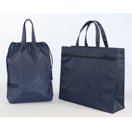 お受験バッグ 自立トート＆巾着2点セット 紺 説明会 入学式 卒業式 サブバッグ ネイビー 自立型 お受験面…