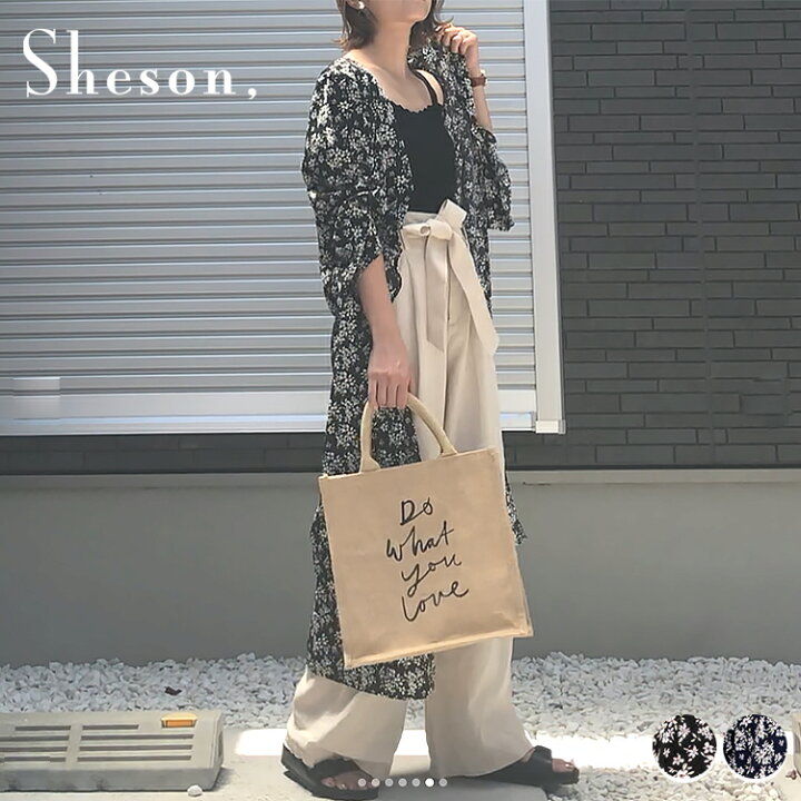 ロングカーディガン 花柄ガウン ワンピース 30 Off ワンピース