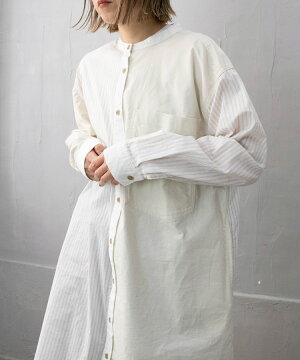 楽天市場 スーパーセール50 Off 定価5 900 2 950円オックスストライプシャツワンピース シャツワンピ ロングシャツ オックス リメイク トップス 春 長袖 白シャツ ワンピース レディース Jolielle ジョリエル