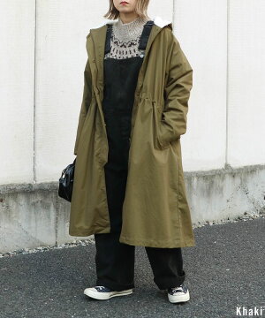 楽天市場 ボアモッズコート オーバーサイズ アウター ミリタリー モッズ ボア キルティング フード付き 防寒 コート Jolielle ジョリエル Jolielle ジョリエル