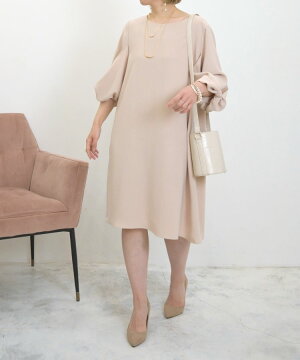 楽天市場 楽天1位 高レビュー リボン袖ａラインワンピース 秋冬 結婚式 大人 パーティー 謝恩会 袖あり 半袖 5分袖 Aライン ワンピ 30代 ドレス 大きいサイズ 感 ロング バルーン 卒業式 入学式 きれいめ ラッキーシール対応 ブラックフライデー Jolielle