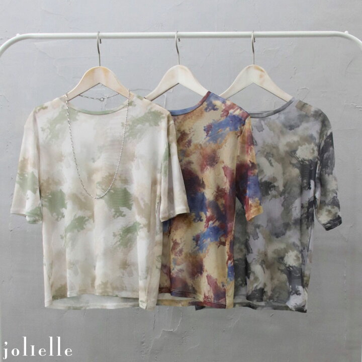 楽天市場】セール 半袖タイダイシアートップス シアーTシャツ パワー  