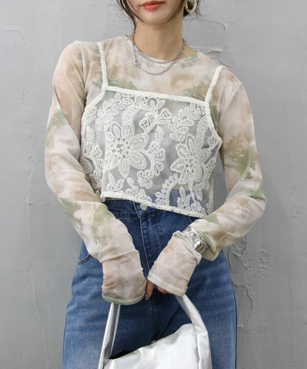 楽天市場】限定価格 2way刺繍レースビスチェ オーガンジー レース 