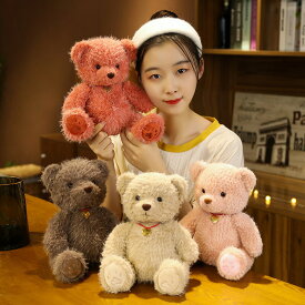 【25cm】送料無料 ぬいぐるみ クッション インテリア 子供 おもちゃ 動物 可愛い 彼女に 全4カラー 熊 bear クマ ベア 抱き枕 心地いい ふわふわで癒される 柔らか プレゼント ギフト c-wanou-9302-gg
