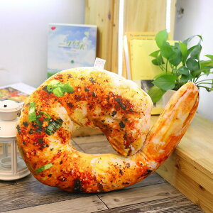 送料無料 58cm ぬいぐるみ 焼きエビ 海老  インテリア 子供 おもちゃ ふわふわで癒される 大きい エビフライ 蝦 クッション 抱き枕 食物 可愛い かわいい 彼女に 柔らか 心地いい プレゼント