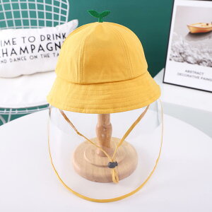 【保護カバー付】ベビー帽子 春夏秋 夏用 つば広 赤ちゃん 出産祝い コットン フルーツ サイズ調整 かわいい おしゃれ 赤ちゃん ベージュ キャップ 女の子 男の子 日よけ 日除け ギフト ブラ