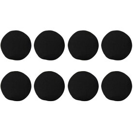 8個セット ヘッドホンカバー 薄い 汗 汚れ 皮脂 摩擦 蒸れ 対策 イヤーパッド 洗える 繰り返し使える イヤパッド カバー ブラック 中型 大型 6cm 7cm 8cm 9cm 10cm 11cm
