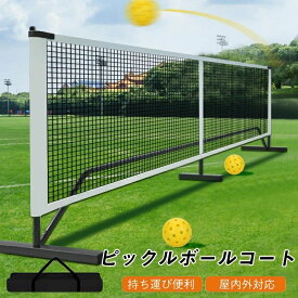 持ち運び便利 簡単組み立て ピックルボールコート コート キャリングバッグ 公式サイズ ポータブルネット ピックルボールネット