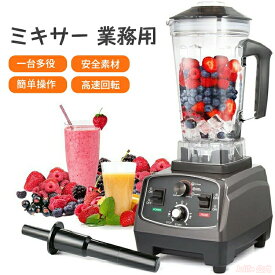 【P5+全店最大20%OFFクーポン配布中】ミキサー 業務用ミキサー スムージー ブレンダー 多機能 2200W 2L 大容量 タイマー付 48000RPM 高出力 ブレンダー スムージー/豆乳/ジュース スープ 製粉 野菜果物 ジューサー アイスク