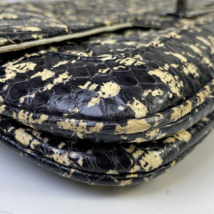 楽天市場】【中古】CHANEL シャネル ターンロック パイソン ショルダー 