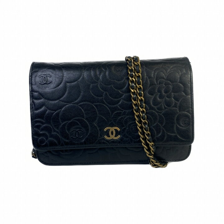 楽天市場】【中古】CHANEL シャネル カメリア チェーンウォレット 