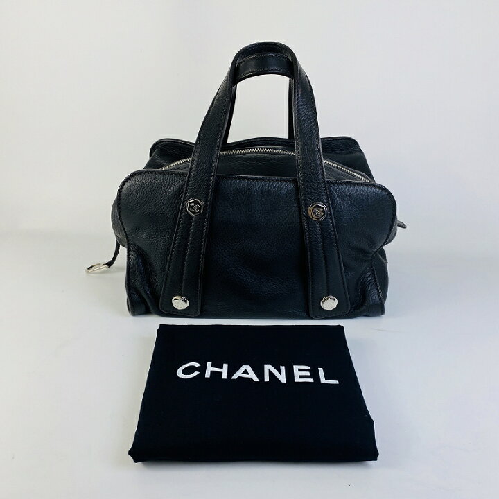楽天市場】【中古】CHANEL シャネル ココマーク ミニボストン キャビア 