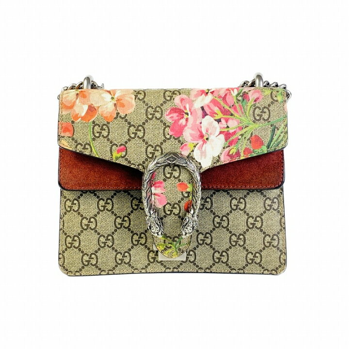 Gucci フラワープリント ショルダーバッグ