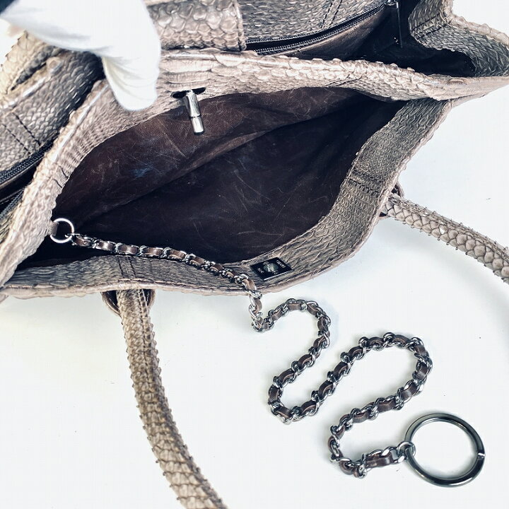 楽天市場】CHANEL シャネル エグゼクティブ パイソン トートバッグ 