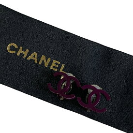 【最終処分SALE】CHANEL シャネル ココマークイヤリング パープル A-7152