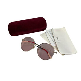 GUCCI グッチ GG0395SK ゴールド×トリコロール サングラス レッド A-8864