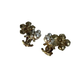 CHANEL シャネル カメリア イヤリング ゴールド A-9108