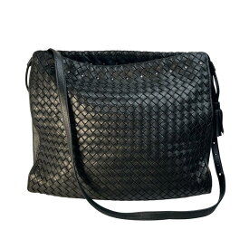 BOTTEGA VENETA ボッテガ レザー ショルダーバッグ ブラック A-9375