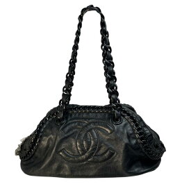 CHANEL シャネル ココマーク ラグジュアリー ラムスキン ショルダーバッグ ブラック A-9564