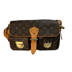 LOUIS VUITTON ルイヴィトン ハドソンPM モノグラム レザー ショルダーバッグ ブラウン A-9833