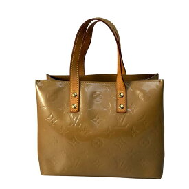 LOUIS VUITTON ルイヴィトン モノグラム・ヴェルニ リードPM PVC ハンドバッグ ベージュ A-10673