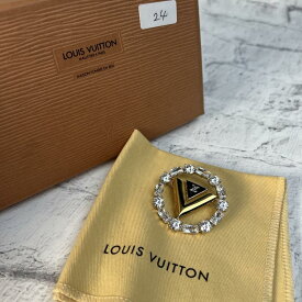 LOUIS VUITTON ルイヴィトン Vフォーストーン ブローチ ゴールド A-10095
