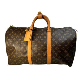 LOUIS VUITTON ルイヴィトン M41422 キーポル50 レザー ボストンバッグ ブラウン A-10498