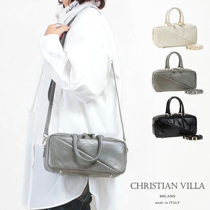 楽天市場】【SALE】【正規販売店】 CHRISTIAN VILLA スクエアボストン  