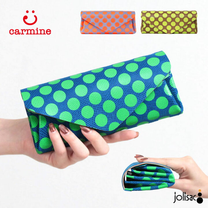 楽天市場】【正規販売店】カーマイン 財布 carmine レザー ドット 