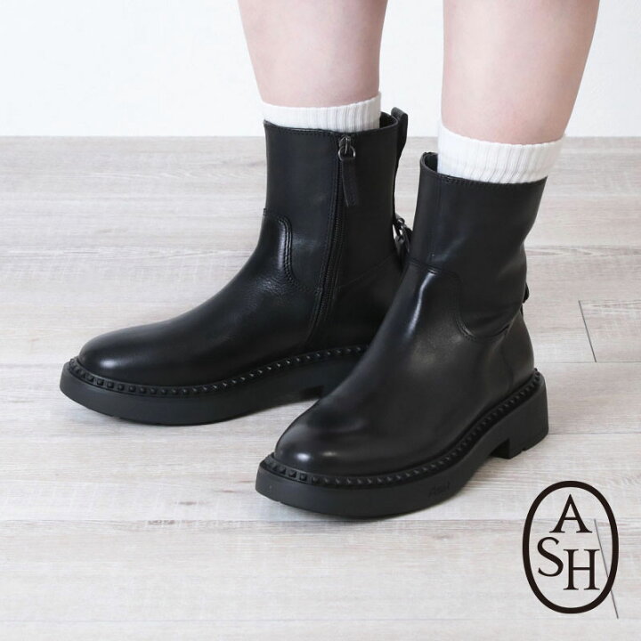 楽天市場】【正規販売店】ASH アッシュ サイドジップ ショートブーツ  