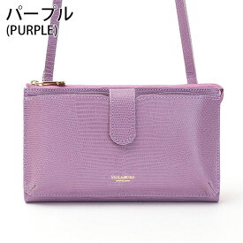 【10％OFFクーポン】 ヴィオラドーロ スマホポシェット 横 VIOLAd'ORO 本革 リザード型押し スマホポーチ 財布 おしゃれ バッグ スマホショルダー 牛革 ADRIA V-1326 スマートフォン iPhone Android 斜めがけ 正規品