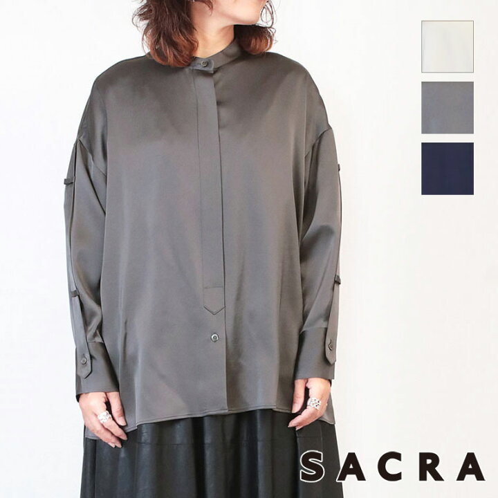 楽天市場】【正規販売店】SACRA サクラ シャツ TRIACE SATIN SHIRT 