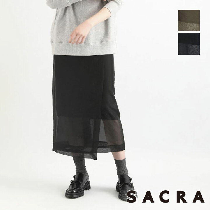 楽天市場】【正規品】SACRA サクラ ORGANDY WRAP SKIRT オーガンジー 