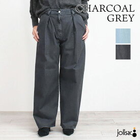 【正規販売店】【即納】 TICCA ティッカ ライトデニム タックワイドパンツ TBEA-171 ブランド 大人 高級感 シンプル トレンド ボトムス 定番 ブルー グレー おしゃれ レディース インスタグラム プレゼント 新品 正規品