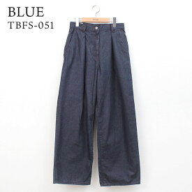 【正規販売店】【即納】 TICCA ティッカ ライトデニム タックワイドパンツ TBFS-051 / TBEA-171 ブランド 大人 高級感 シンプル トレンド ボトムス 定番 ブルー グレー おしゃれ レディース インスタグラム プレゼント 新品 正規品