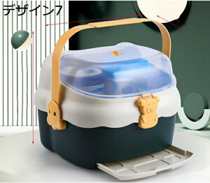 哺乳瓶乾燥ラック 哺乳瓶ラック カバー付き 水切り 抗菌 防塵 大容量 取り外し 清潔 ほこり防止 水切りラック 持ち運び 乾燥トレイ 洗浄器具 蓋付き スタンド 哺乳瓶立て デザイン2 洗面台下