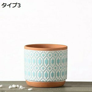 テラコッタ製 植木鉢 多肉植物鉢 タイプ1 紅陶 シンプル 彫刻手描き工芸 底穴あり 通気性 おしゃれ 丸形 観葉植物 室内 インテリア デスクの装飾 雑貨 飾り L ガーデニング用 栽培 鉢植え ヨ