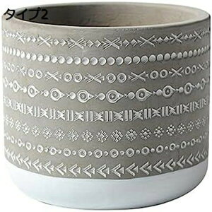 鉢植え 多肉植物鉢 セメント製 北欧 シンプル 底穴付き 円形 アイデア植木鉢 鉢ポット ボヘミア幾何学模様 個性的 ins風 玄関 卓上 タイプ3 置物 お洒落 テーブル 窓辺 ホームオフィス おしゃ