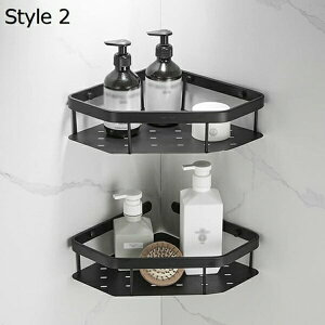 浴室用ラック コーナー三角 バスルーム ステンレス シャワーラック 強力粘着固定 石鹸置き お風呂の壁に 水切り 風呂場 洗面所 収納壁掛け棚 収納ラック