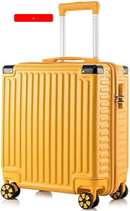 スーツケース イェロー(ジップ) キャリーケース 1泊2日 キャリーバッグ 機内持ち込み 旅行スーツケース 出張用スーツケース ミニスーツケース 超軽量 耐衝撃 360度回転 静音ダブルキャス