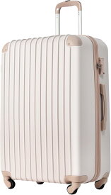 /S/M/L 選べる 機内持ち込み キャリーケース スーツケース キャリーバッグ 超軽量 360度回転 TSAロック搭載 小型 2日 3日 (M ピンク×シャンペンゴールド)