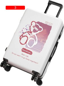 キャリーケース スーツケース キャリーバッグ キャラクター 可愛い 軽量 大きいサイズ 静音ダブルキャスター 耐衝撃 ファスナータイプ ロック付き ダイヤル式 引っ越し 旅行 出張スーツケ