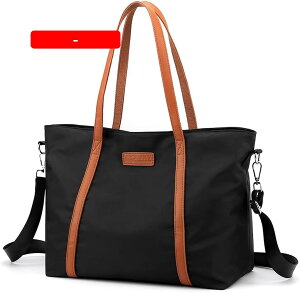 トートバッグ レディース メンズ ナイロン 15.6インチPC 大容量 撥水 軽量 ショルダー キャリーバッグ (black)