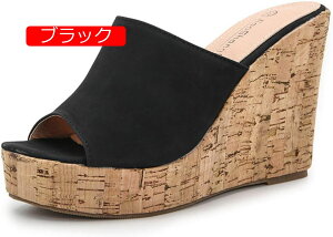 コンフォートサンダル レディース 歩きやすい 黒 厚底サンダル 11cmヒール かわいい オフィスサンダル 疲れない 美脚 ウェッジソール サンダル 黒 サンダル 赤い 疲れにくい 合成皮革 ウエッ