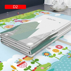 ベビープレイマット 200*180*1cm 折り畳み式 両面使用可 収納 可愛い ベビー キッズ用プレイマット 滑り止め 安全無味 動物園 清掃簡単 衝撃緩和 防水 防音 出産祝い ルームマット フロ