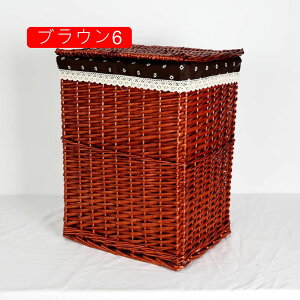 和風収納バスケット カゴ カーキ5 小物入れ 藤 ラタン 箱 北欧風 ランドリーバスケット ボックス 蓋付き 小物入れ かご バスケット 収納 おしゃれ トイレットペーパー ケース 収納 トイレ 衣